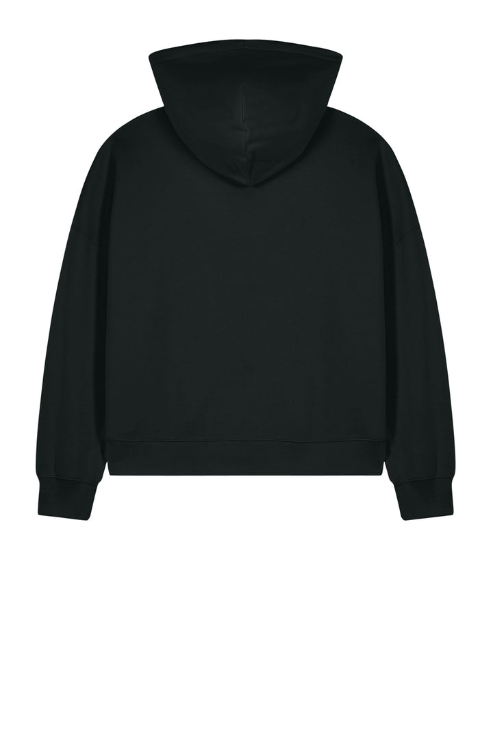 Rear View of Black Stanley/Stella Women's Stella Ida Full-Zip Hooded Sweatshirt SXW037