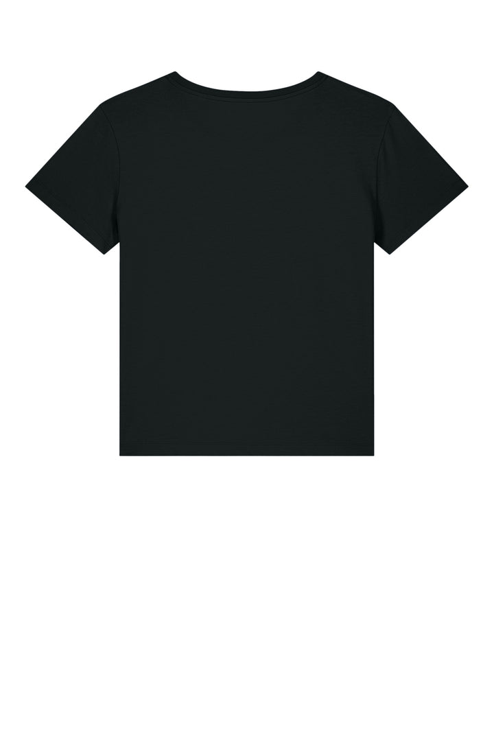 Rear View of Black Stanley/Stella Women's Stella Serena Scoop Neck Tee SXW008