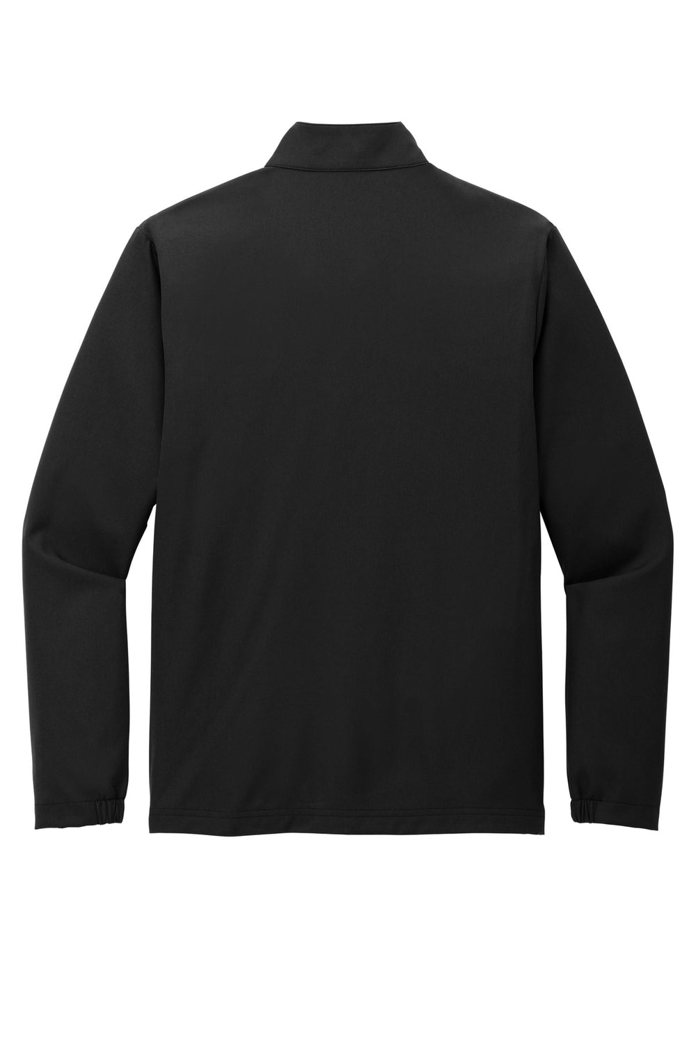 Rear View of Black TravisMathew Balboa Chest Stripe 1/4-Zip TM1MZ340