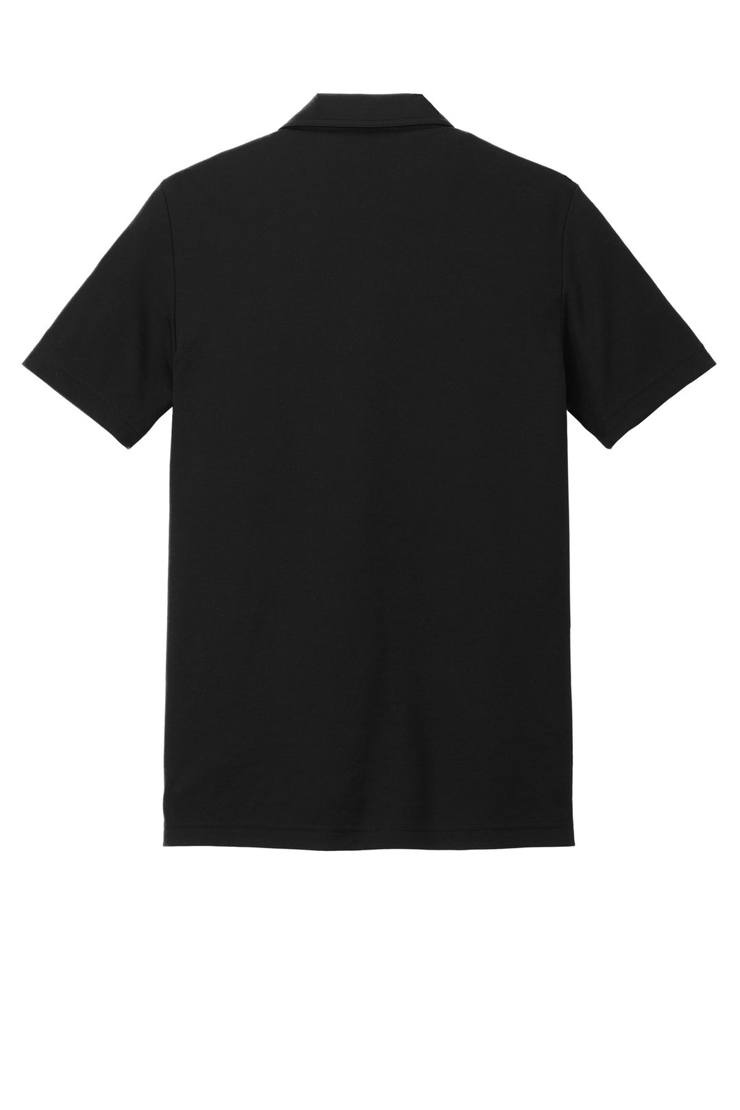 Rear View of Black TravisMathew Coastal Chest Stripe Polo TM1MY402