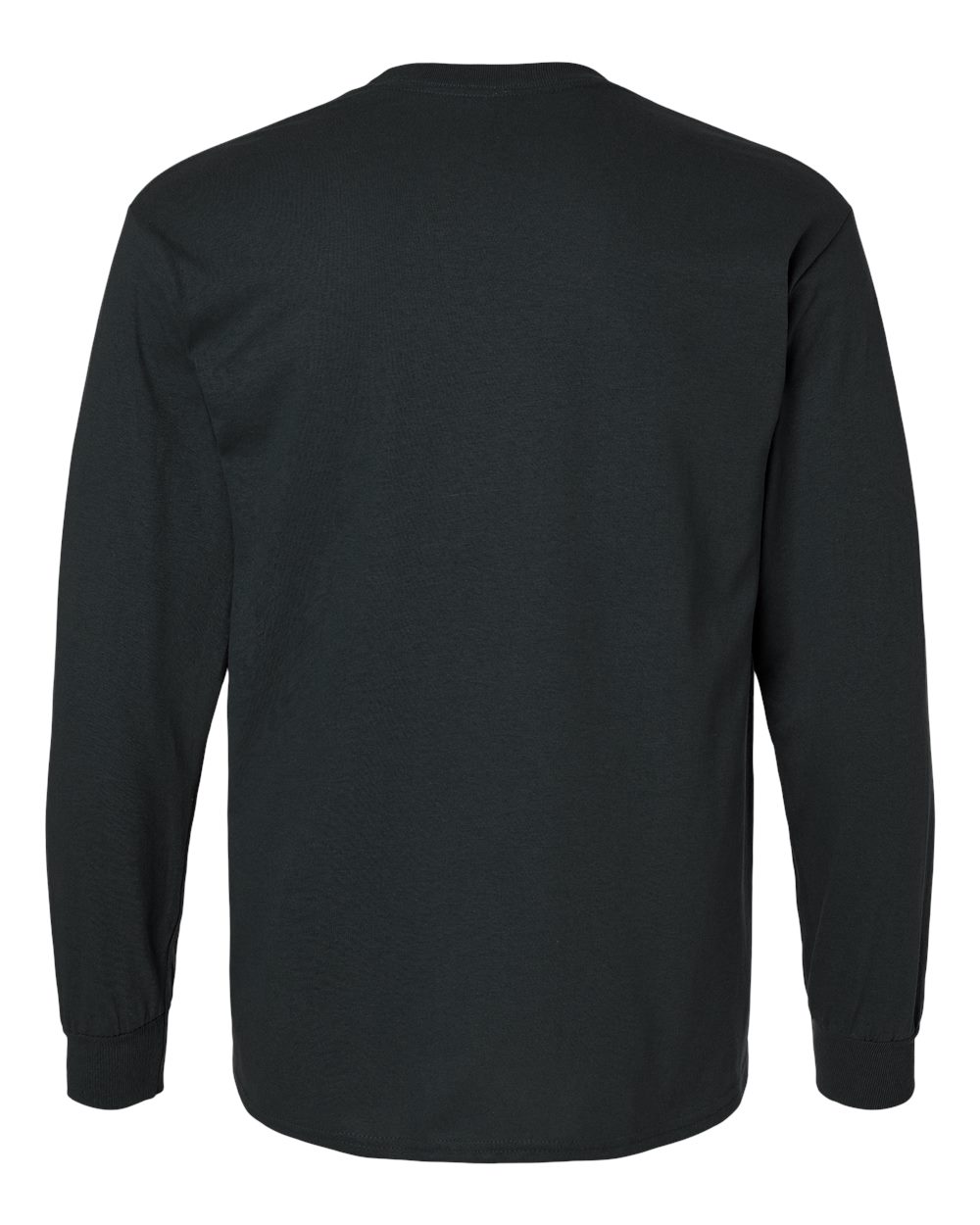 Rear View of Black Ultra Cotton® Long Sleeve T-Shirt - 2400