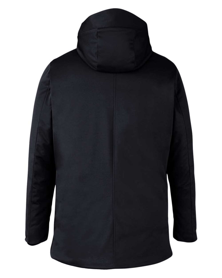 Rear View of Black Unisex Techno Lite Flat-Fill Insulated Jacket - CE715