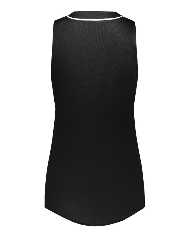 Rear View of Black/ White Women's Cutter Jersey - 6913