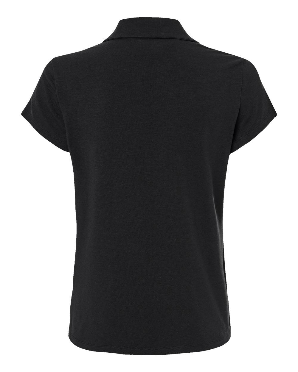 Rear View of Black Women's Blend Polo - A690