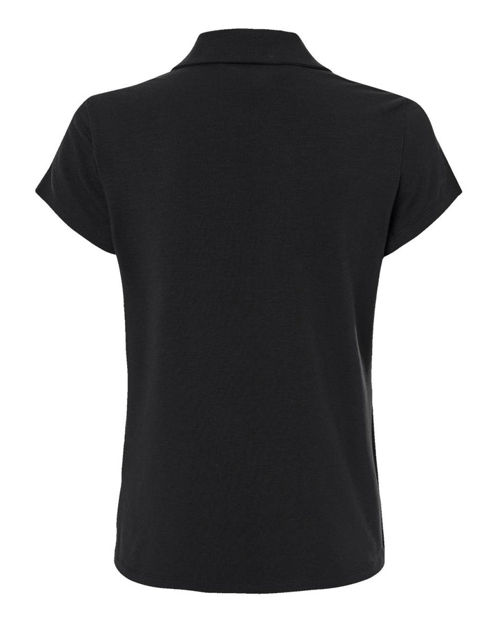 Rear View of Black Women's Blend Polo - A690
