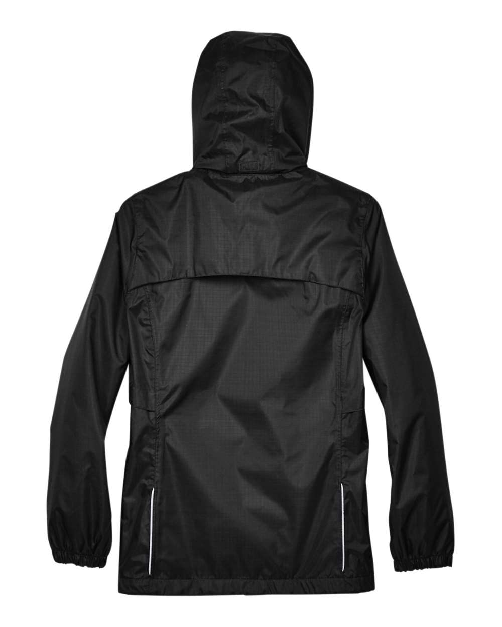 Rear View of Black Women's Climate Seam-Sealed Lightweight Variegated Ripstop Jacket - 78185