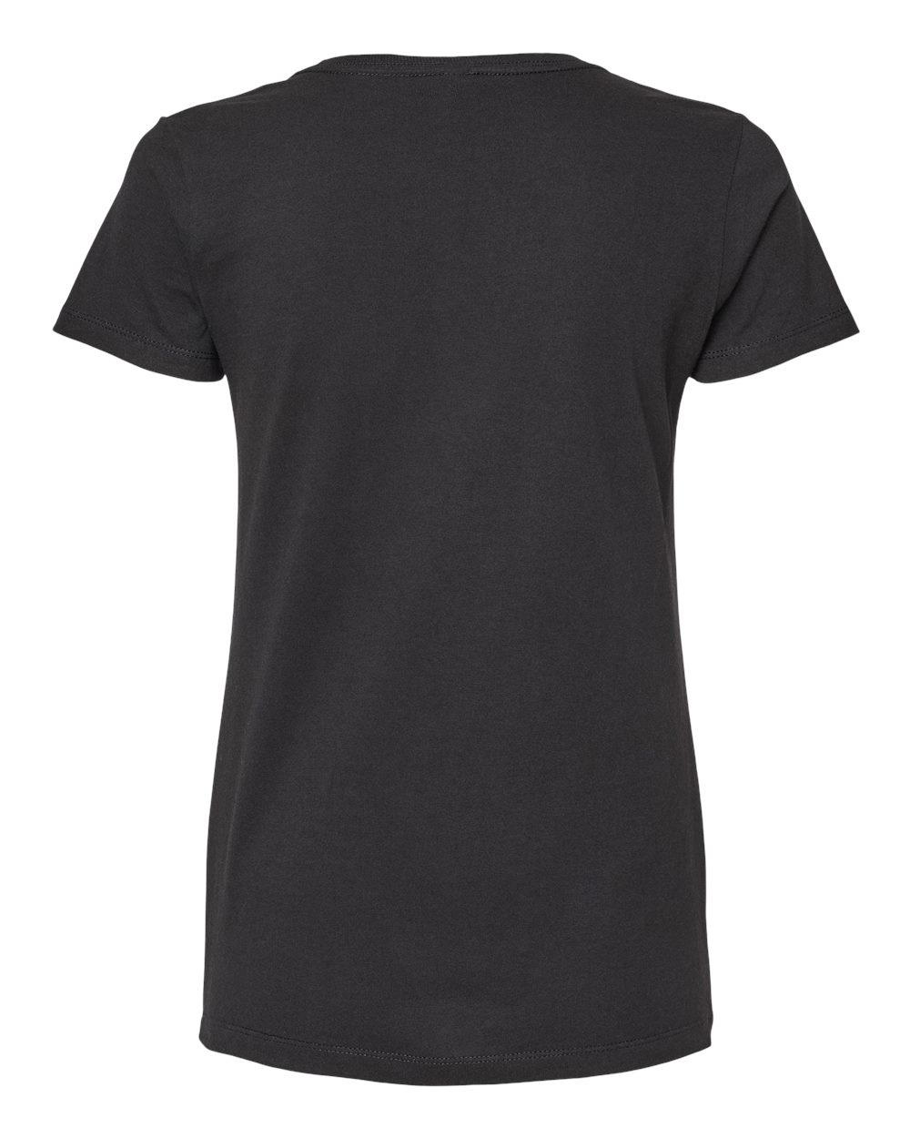 Rear View of Black Women's Gold Soft Touch T-Shirt - 4810