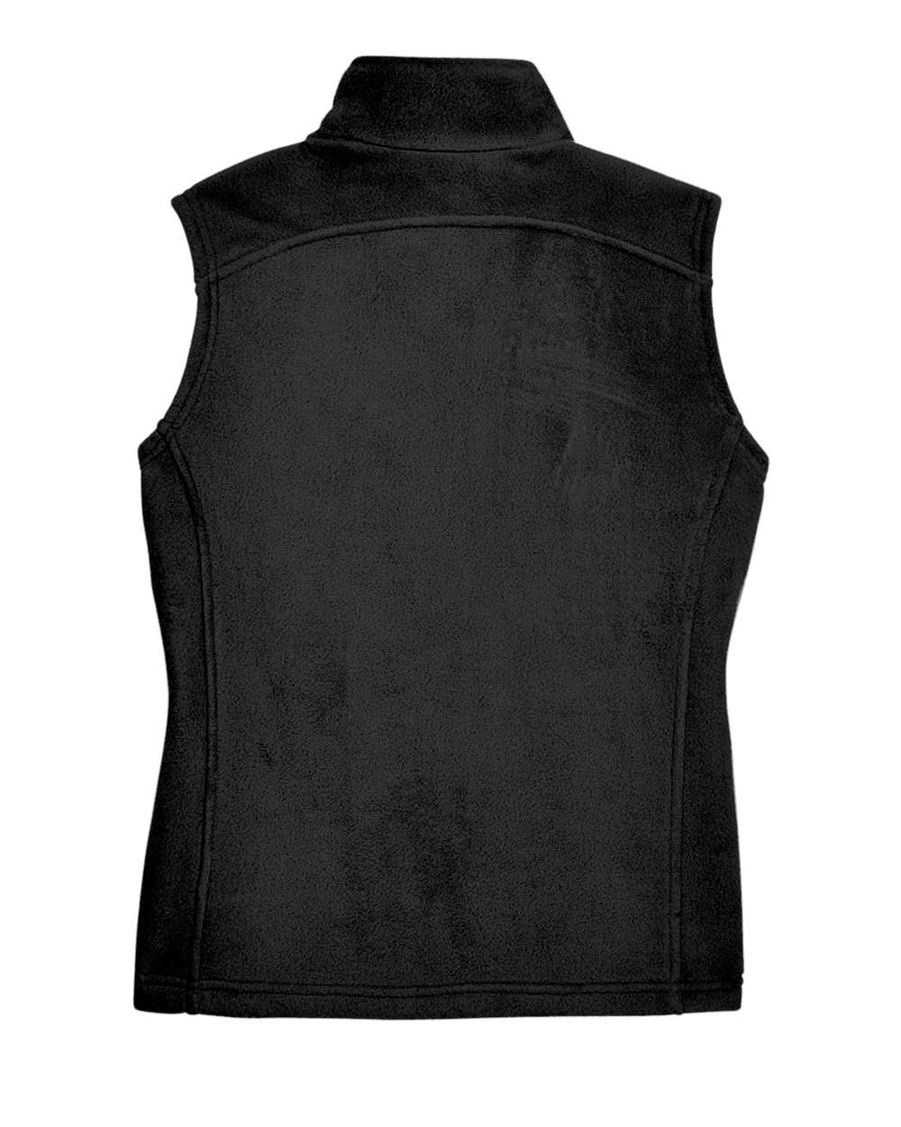 Rear View of Black Women's Journey Fleece Vest - 78191