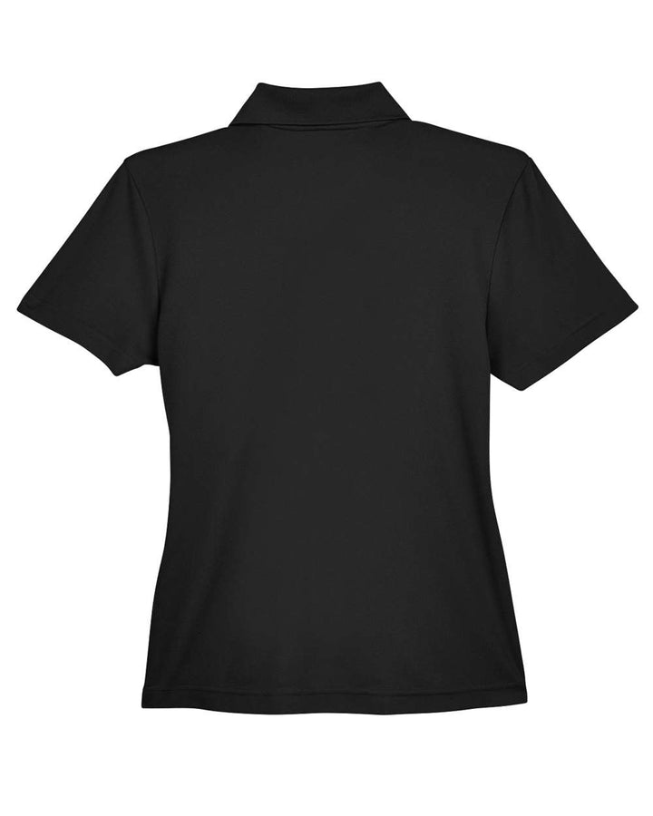 Rear View of Black Women's Origin Performance Piqué Polo with Pocket - 78181P