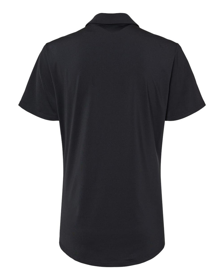 Rear View of Black Women's Ultimate Solid Polo - A515