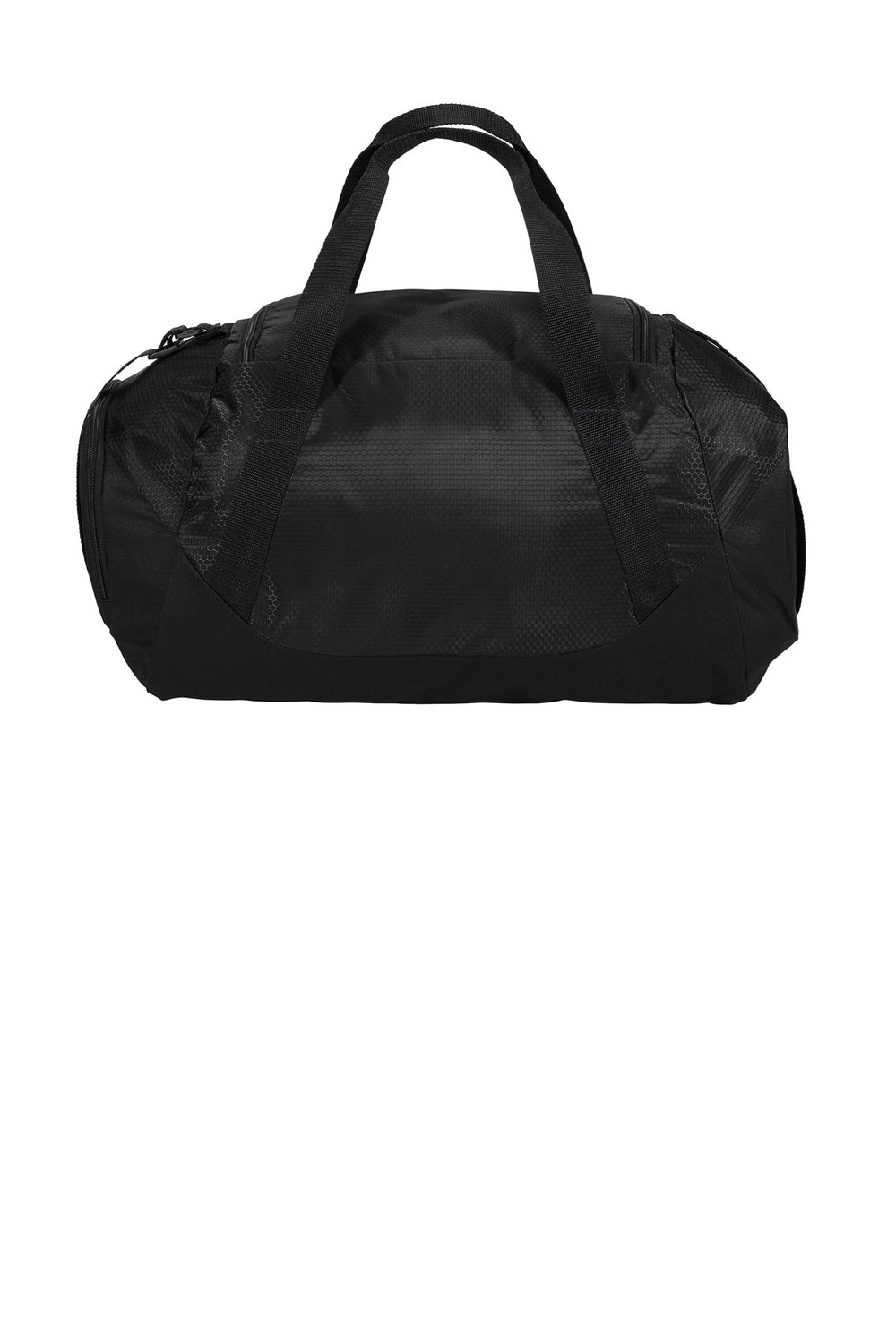 Rear View of Black/Black Port Authority Team Duffel BG804