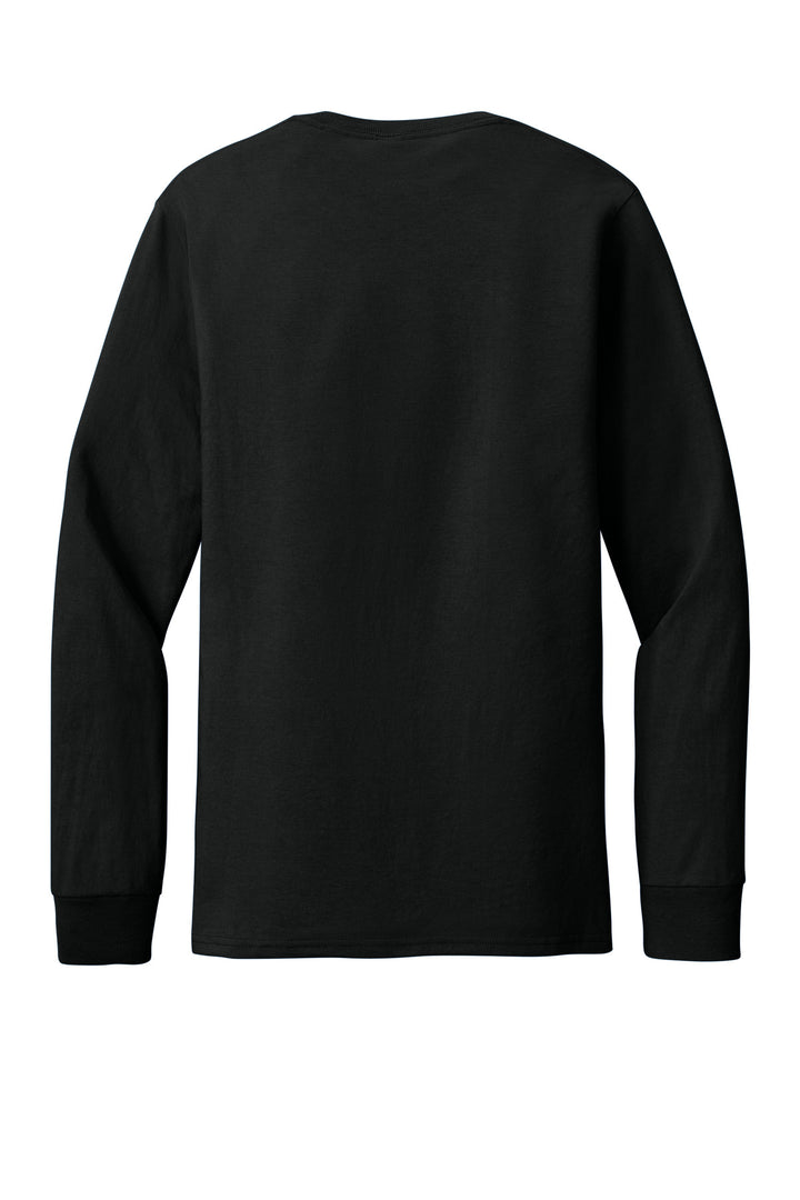 Rear View of BlackInk Jerzees Premium Blend Ring Spun Long Sleeve T-Shirt 560LS