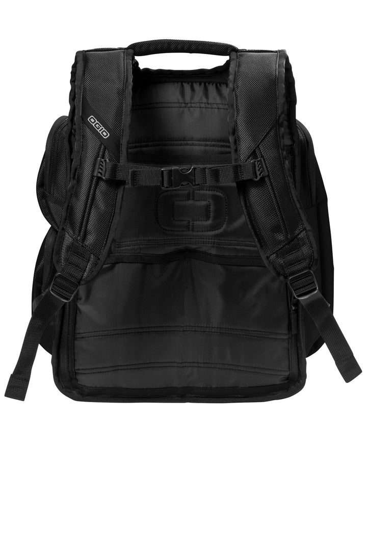 Rear View of Blacktop OGIO Metro Ballistic Pack 711107