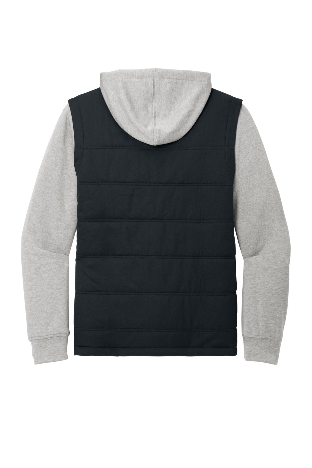 Rear View of Blk/GyHthr TravisMathew Tides Up Hooded Jacket TM1MZ336