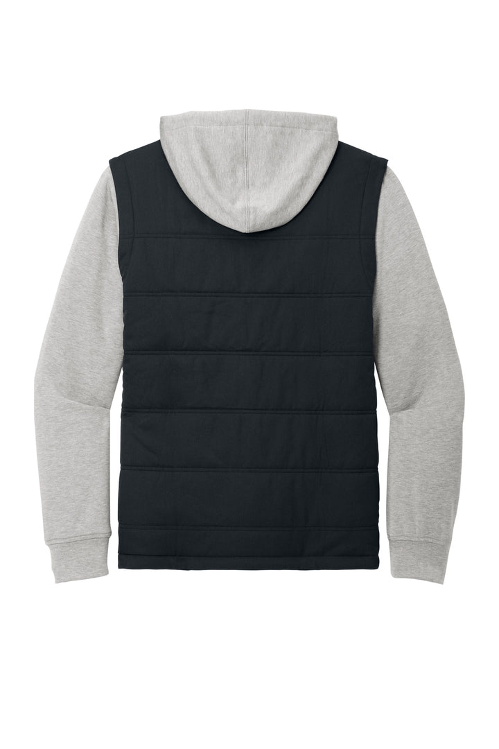 Rear View of Blk/GyHthr TravisMathew Tides Up Hooded Jacket TM1MZ336