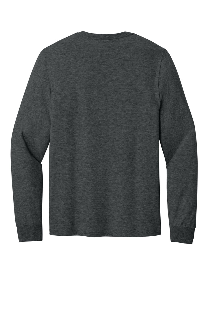 Rear View of BlkHthr Jerzees Classics Unisex Cotton Long Sleeve T-Shirt 363L