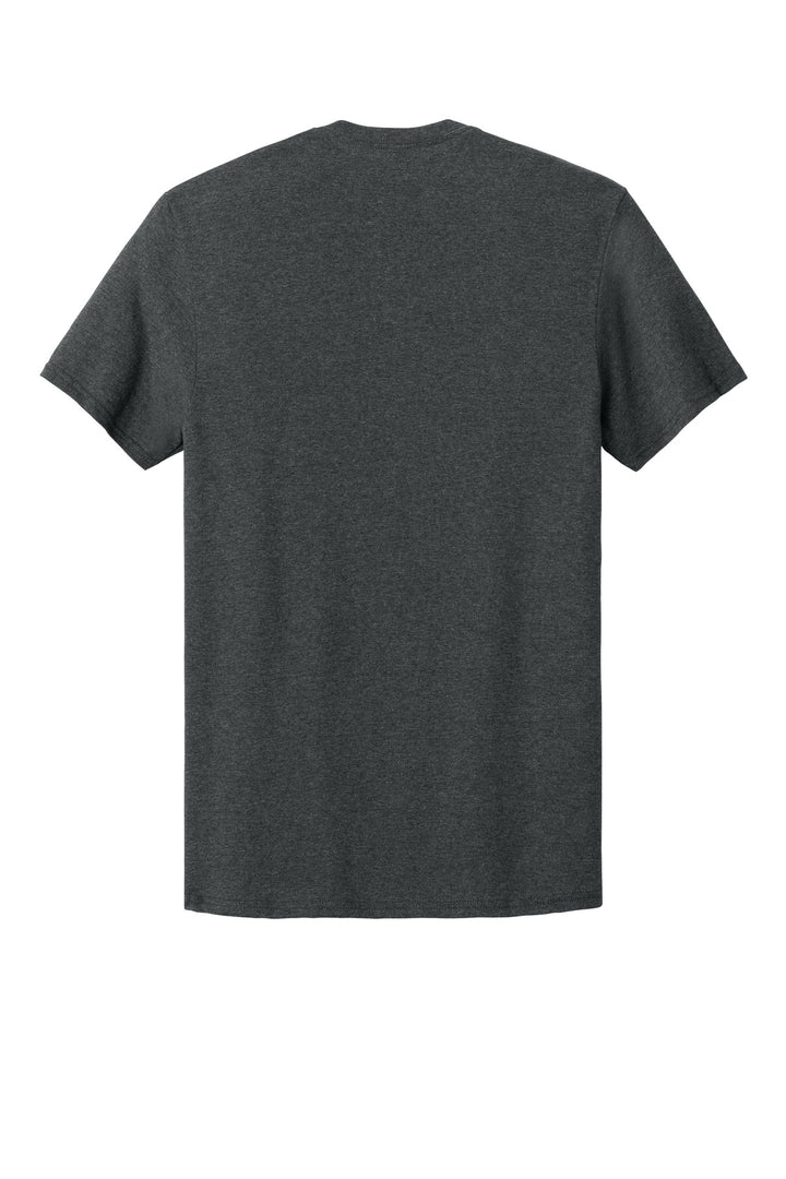 Rear View of BlkHthr Jerzees Classics Unisex Cotton T-Shirt 363M