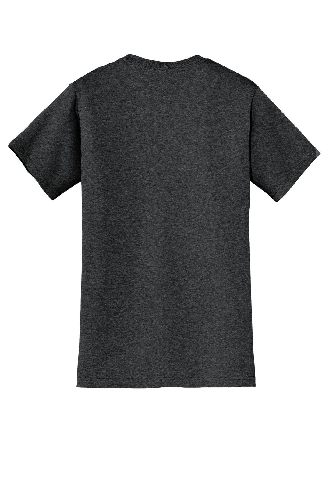 Rear View of BlkHthr Jerzees - Dri-Power 50/50 Cotton/Poly Pocket T-Shirt. 29MP