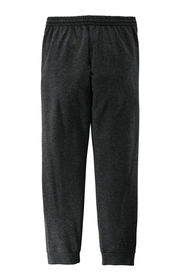 Rear View of BlkHthr Jerzees NuBlend Fleece Jogger 975MP