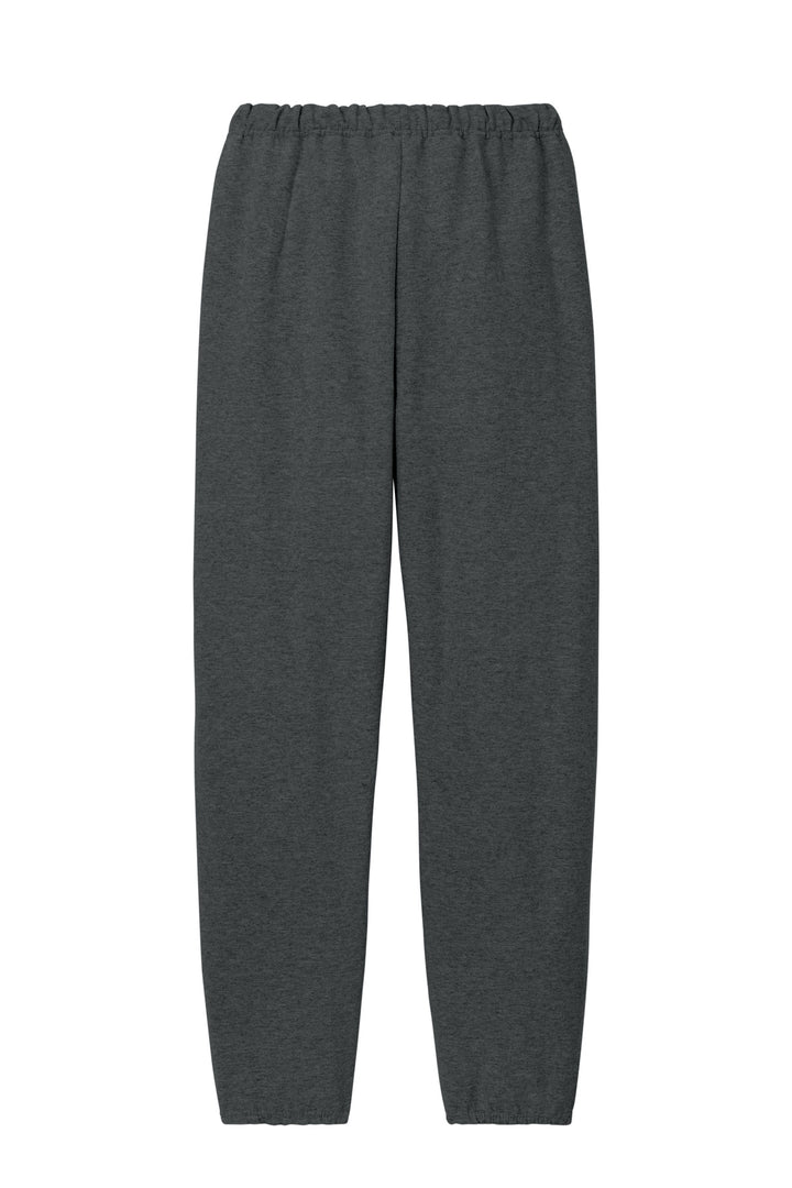 Rear View of BlkHthr Jerzees - NuBlend Sweatpant. 973M