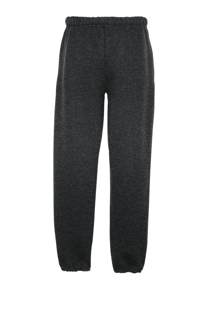 Rear View of BlkHthr Jerzees Super Sweats NuBlend - Sweatpant with Pockets. 4850MP
