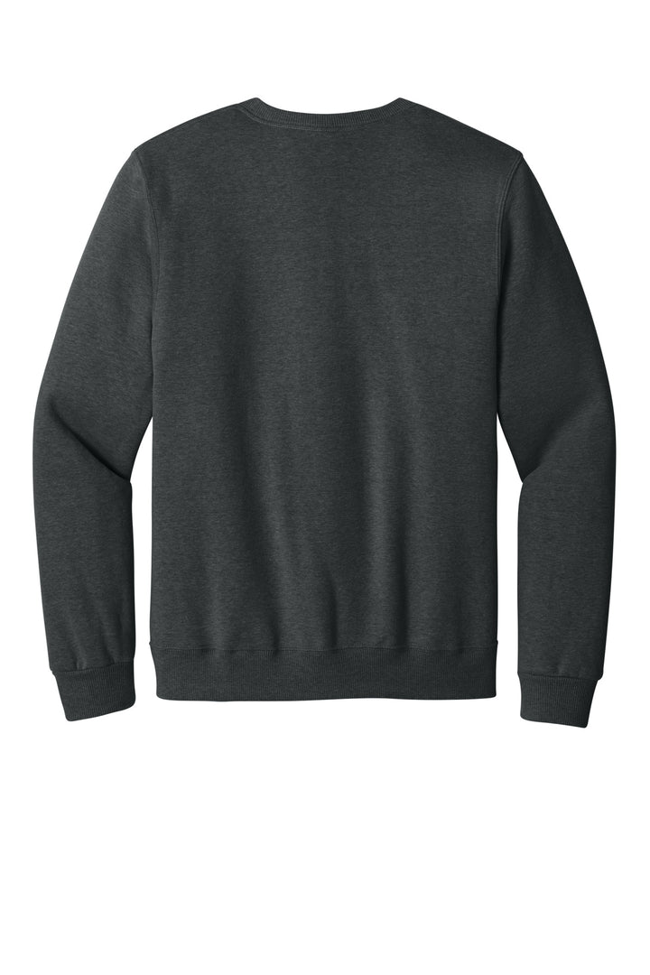 Rear View of BlkInkHtr Jerzees Eco Premium Blend Crewneck Sweatshirt 701M