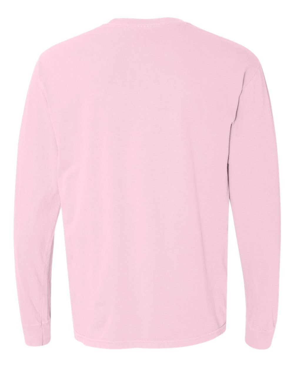 Rear View of Blossom Garment-Dyed Heavyweight Long Sleeve T-Shirt - 6014