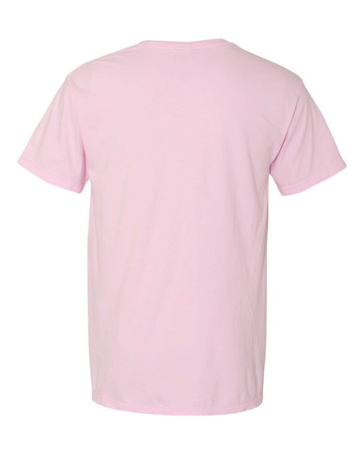 Rear View of Blossom Garment-Dyed Heavyweight Pocket T-Shirt - 6030