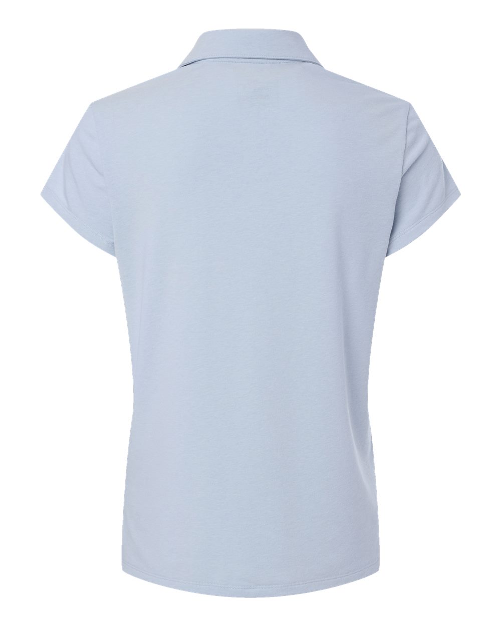 Rear View of Blue Dawn Melange Women's Blend Polo - A690