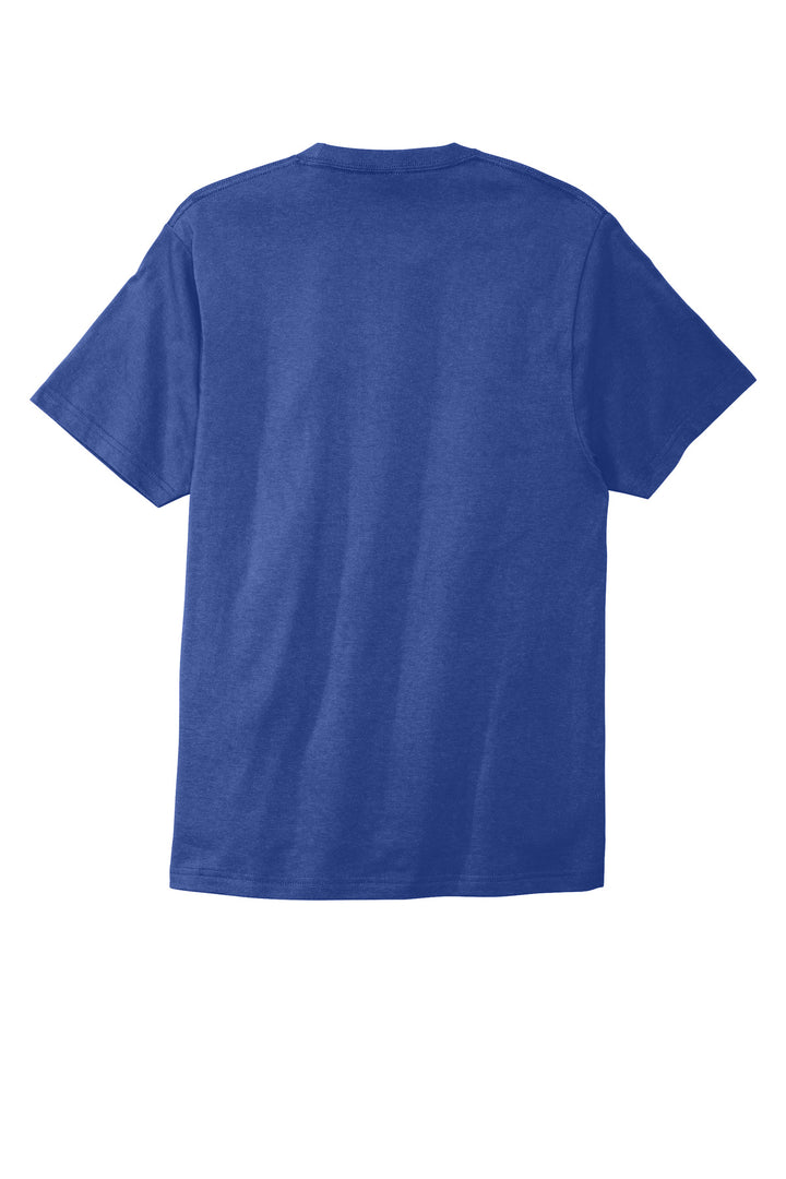 Rear View of Blue Iris Port & Company Bouncer Tee PC600