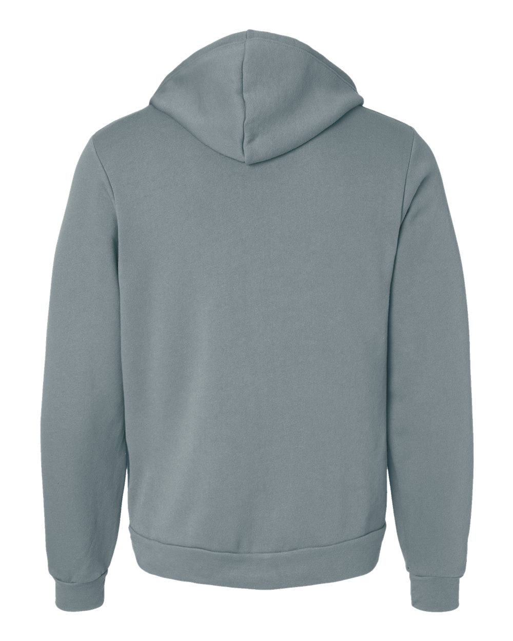 Rear View of Blue Storm Sponge Fleece Full-Zip Hoodie - 3739