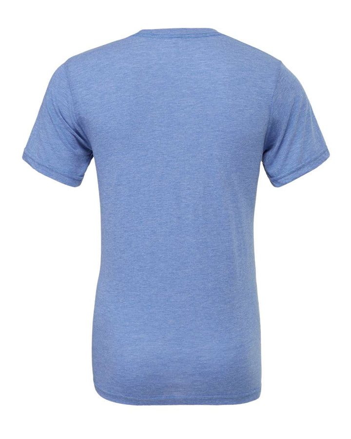 Rear View of Blue Triblend Triblend Tee - 3413