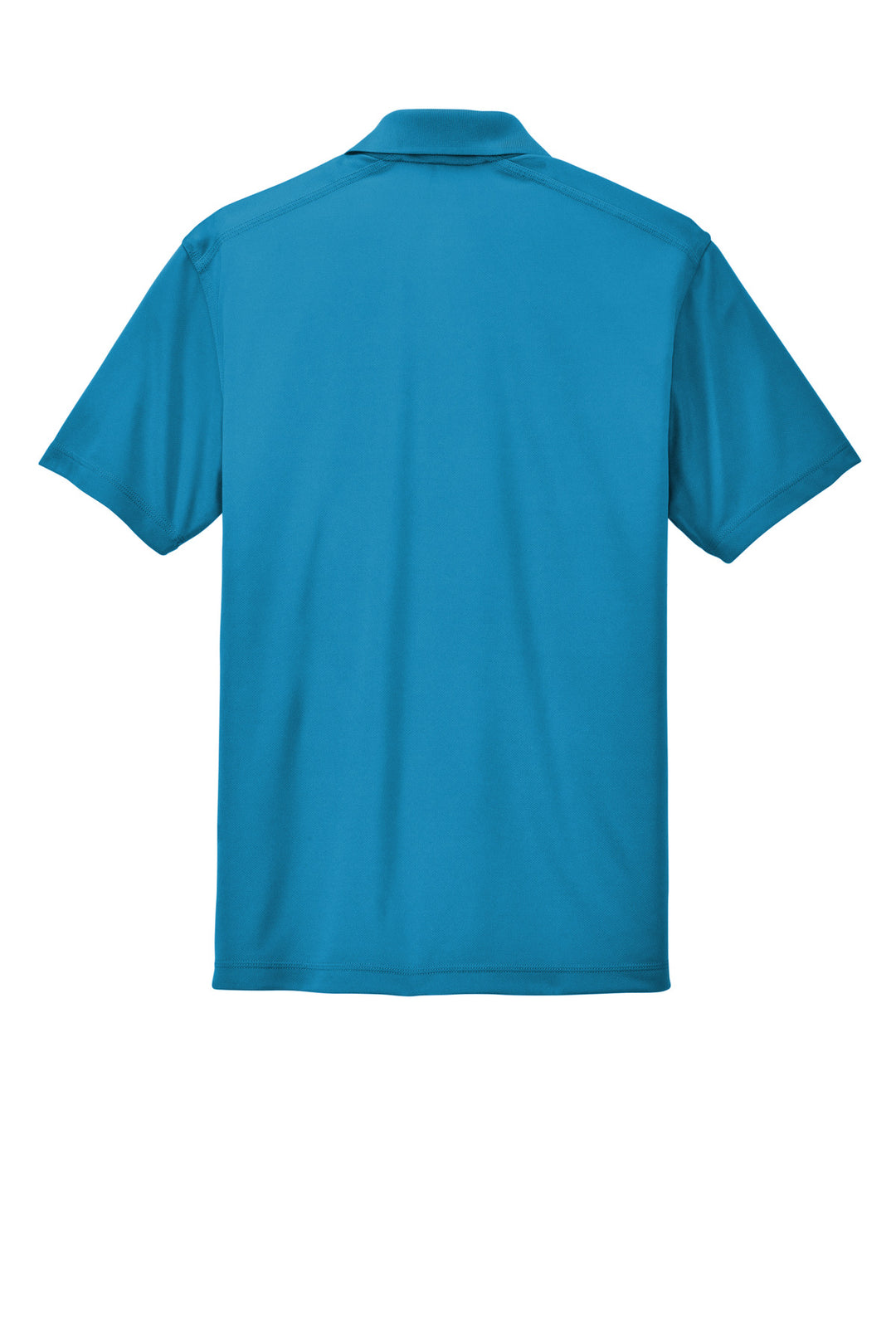 Rear View of Blue Wake Sport-Tek PosiCharge Micro-Mesh Polo. ST680