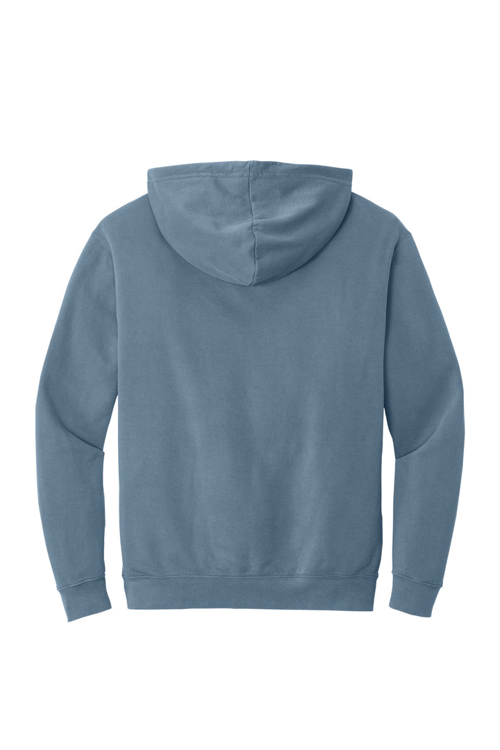 Rear View of BlueJean Comfort Colors Lightweight Hooded Sweatshirt 1467