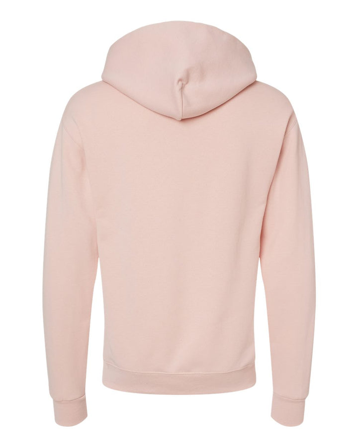 Rear View of Blush Pink NuBlend® Hooded Sweatshirt - 996MR