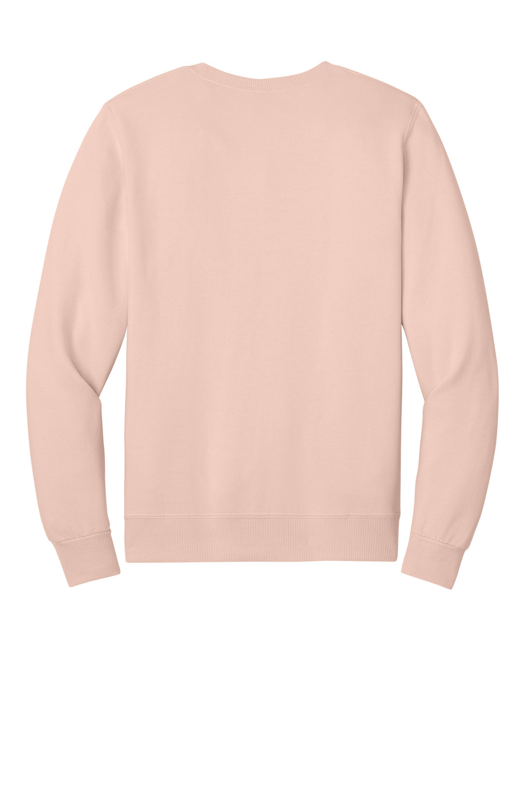 Rear View of BlushPink Jerzees Eco Premium Blend Crewneck Sweatshirt 701M