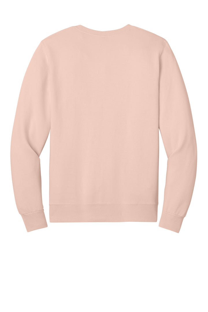 Rear View of BlushPink Jerzees Eco Premium Blend Crewneck Sweatshirt 701M