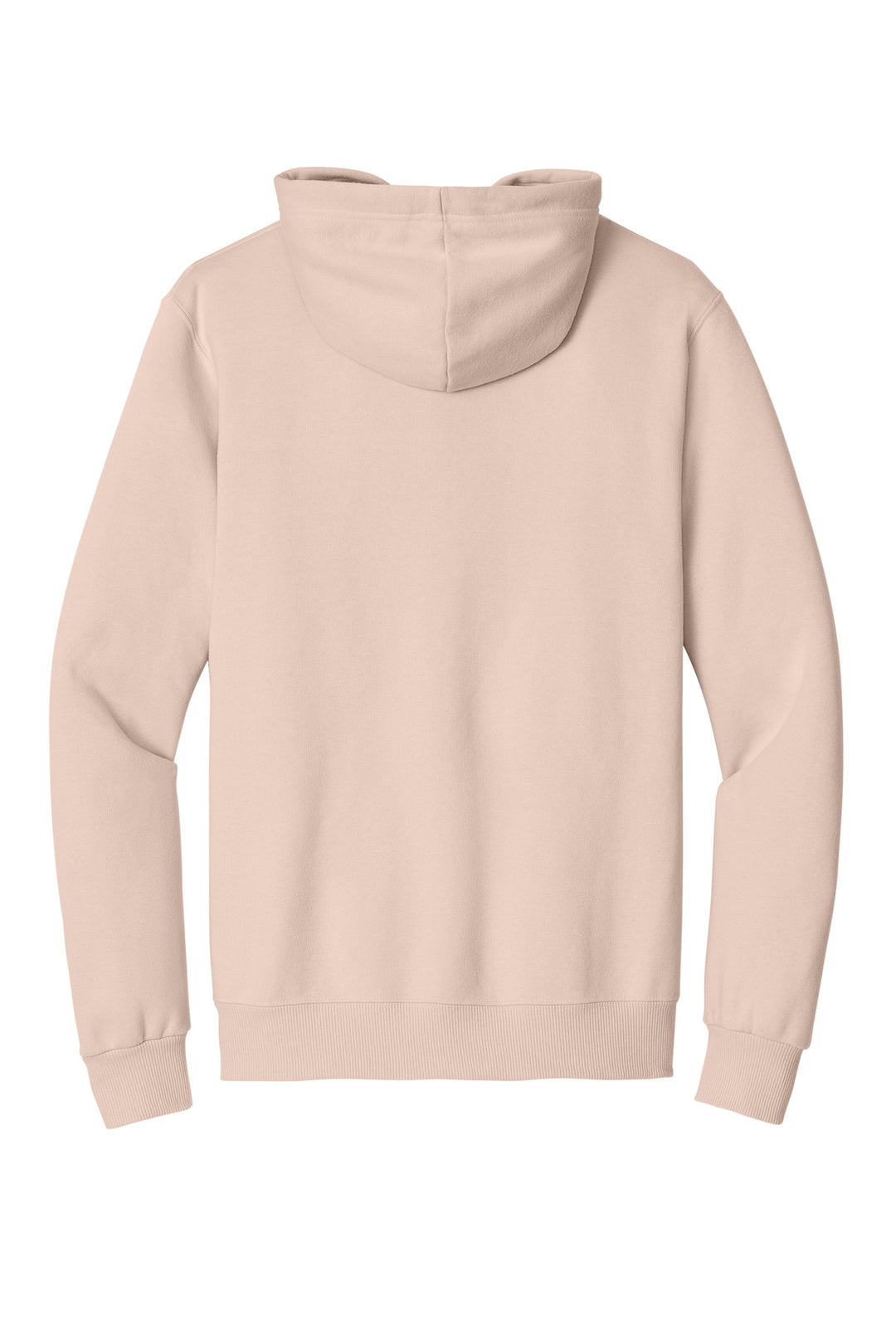 Rear View of BlushPink Jerzees Eco Premium Blend Pullover Hooded Sweatshirt 700M