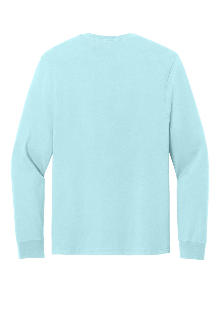 Rear View of BreezyBlue Jerzees Classics Unisex Cotton Long Sleeve T-Shirt 363L