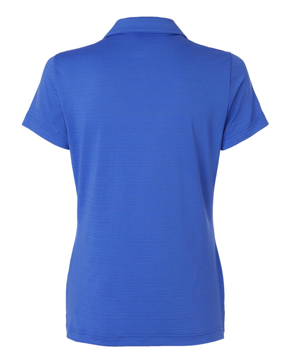 Rear View of Bright Royal Women's Textured Stripe Polo - A707