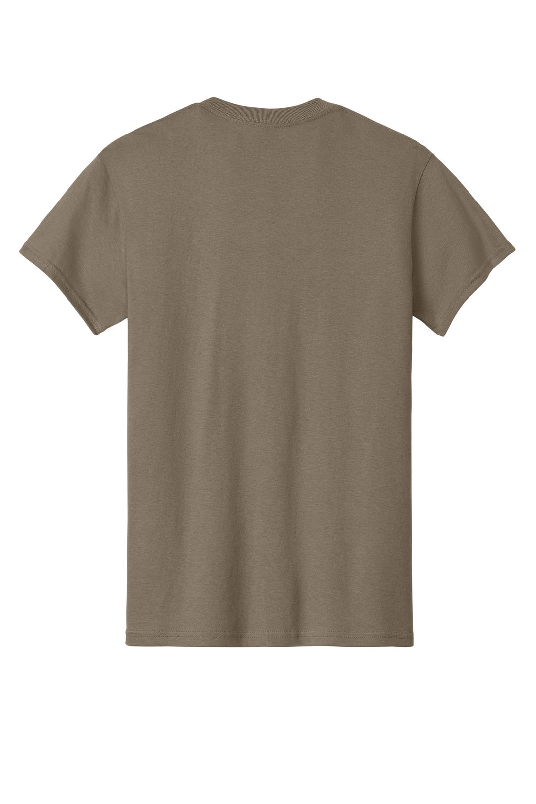 Rear View of Brown Savana Gildan - Heavy Cotton 100% Cotton T-Shirt. 5000