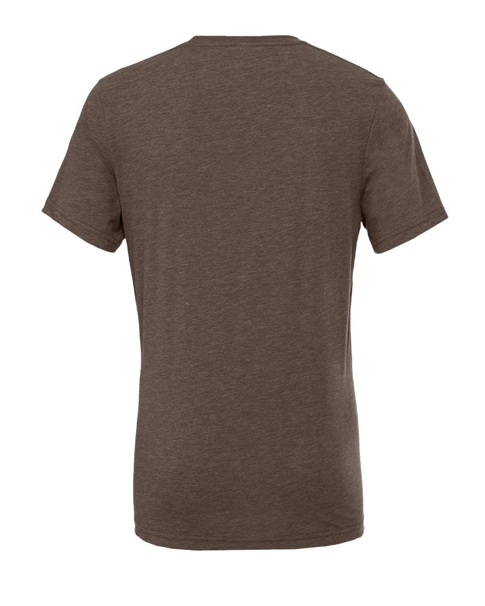 Rear View of Brown Triblend Triblend Tee - 3413