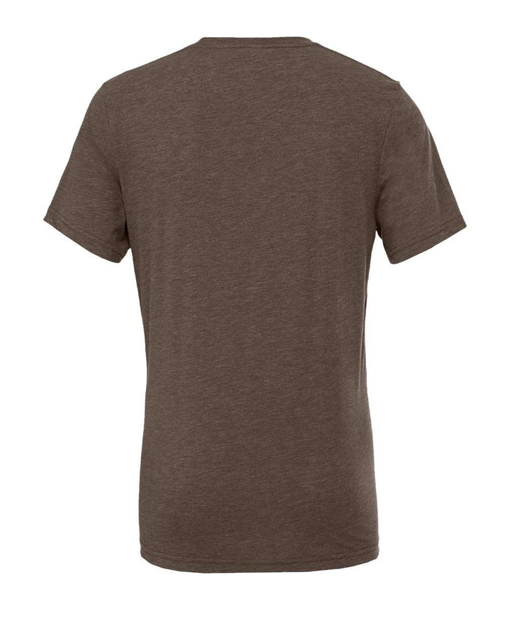 Rear View of Brown Triblend Triblend Tee - 3413