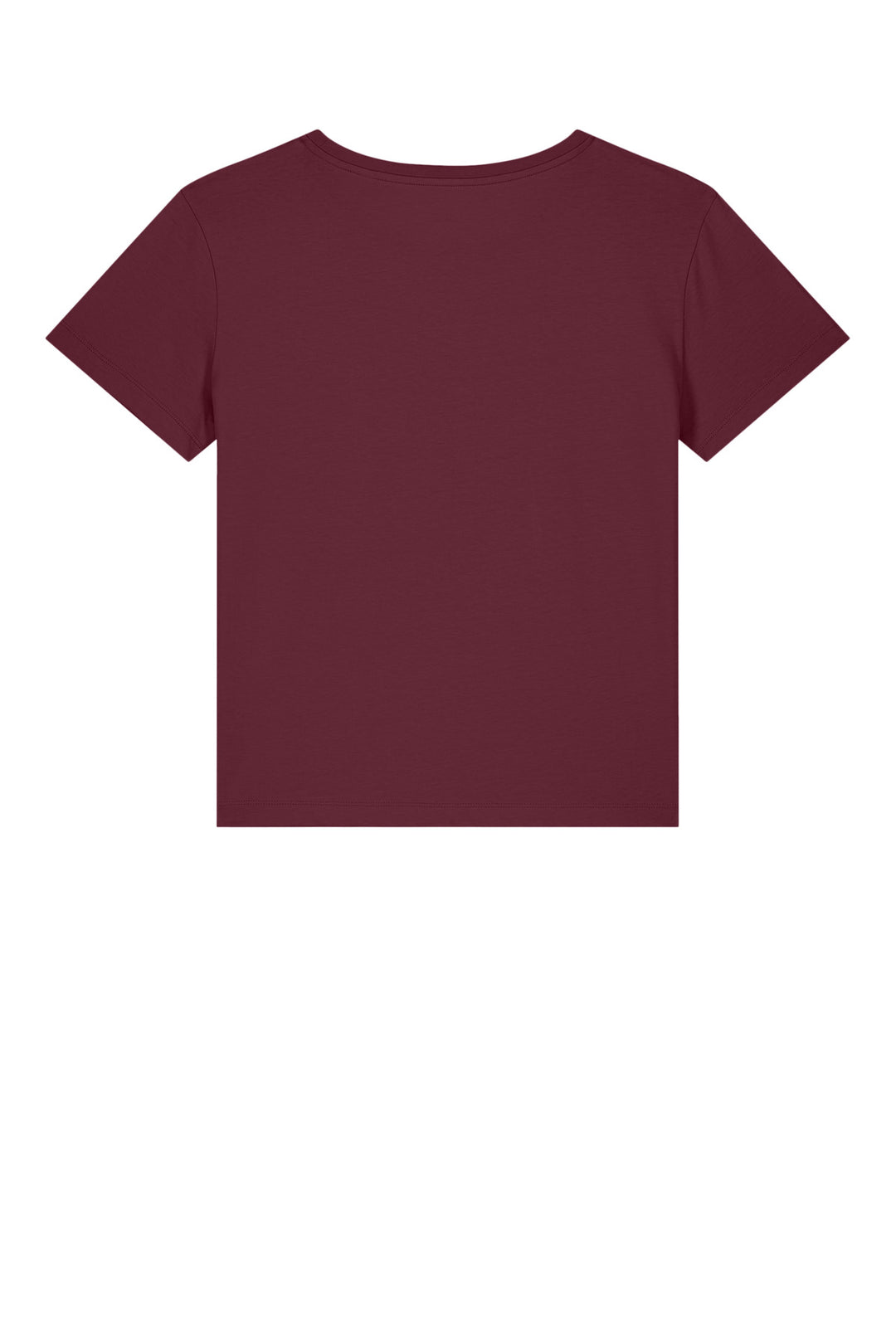 Rear View of Burgundy Stanley/Stella Women's Stella Serena Scoop Neck Tee SXW008