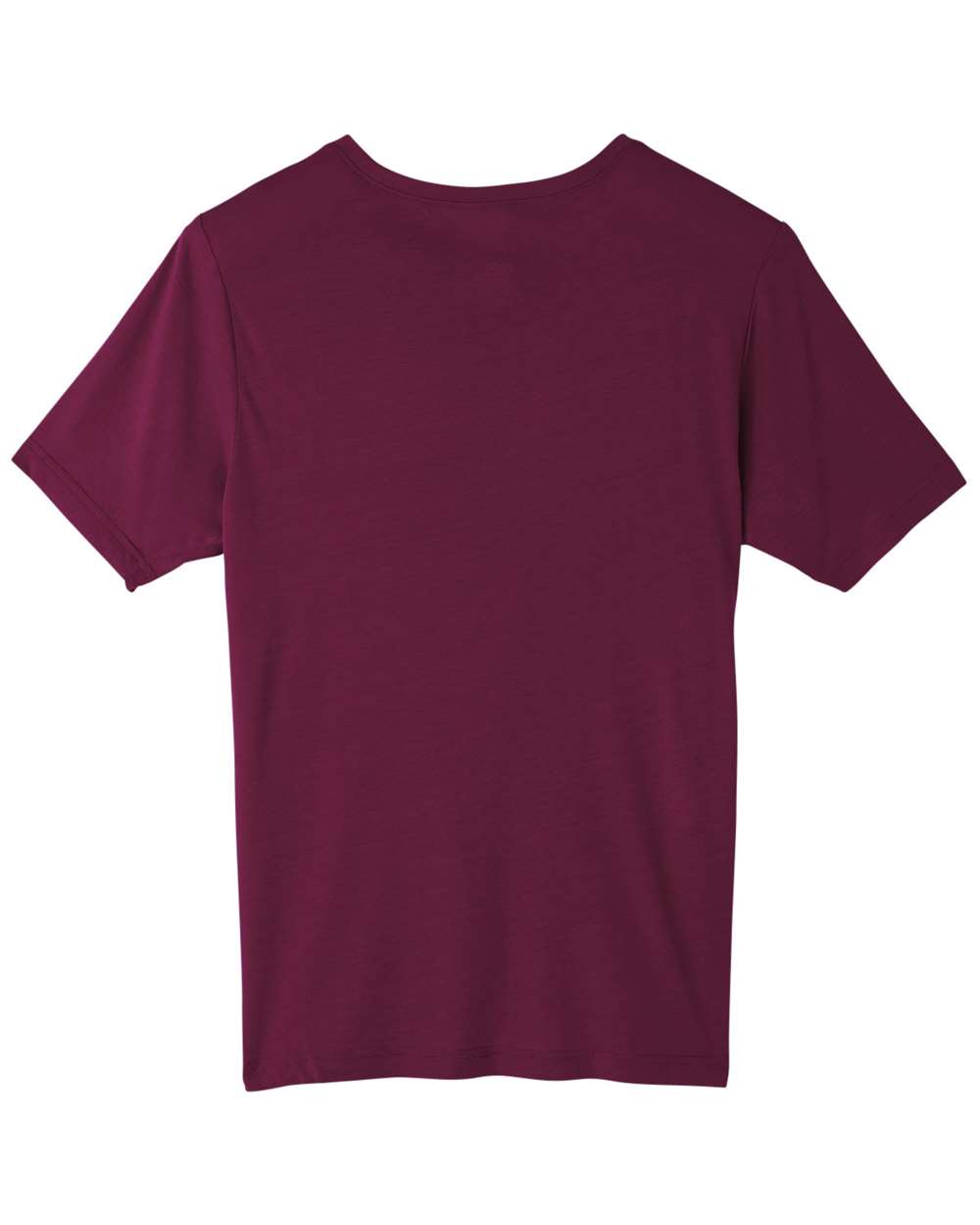 Rear View of Burgundy Unisex Fusion ChromaSoft™ Performance T-Shirt - CE111