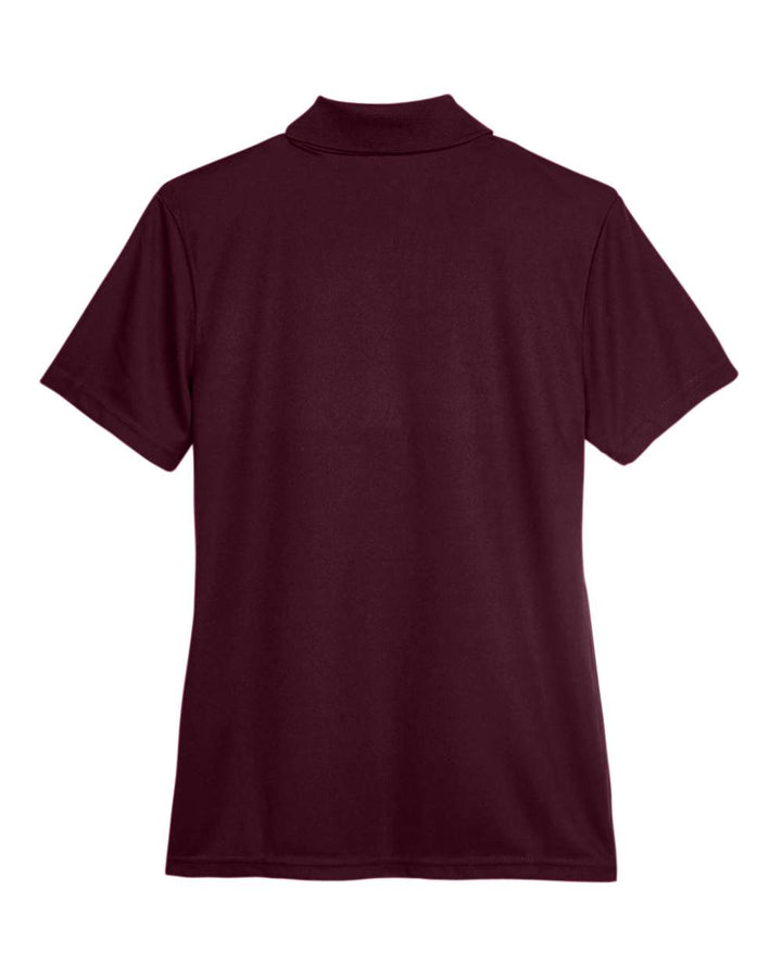 Rear View of Burgundy Women's Origin Performance Piqué Polo - 78181