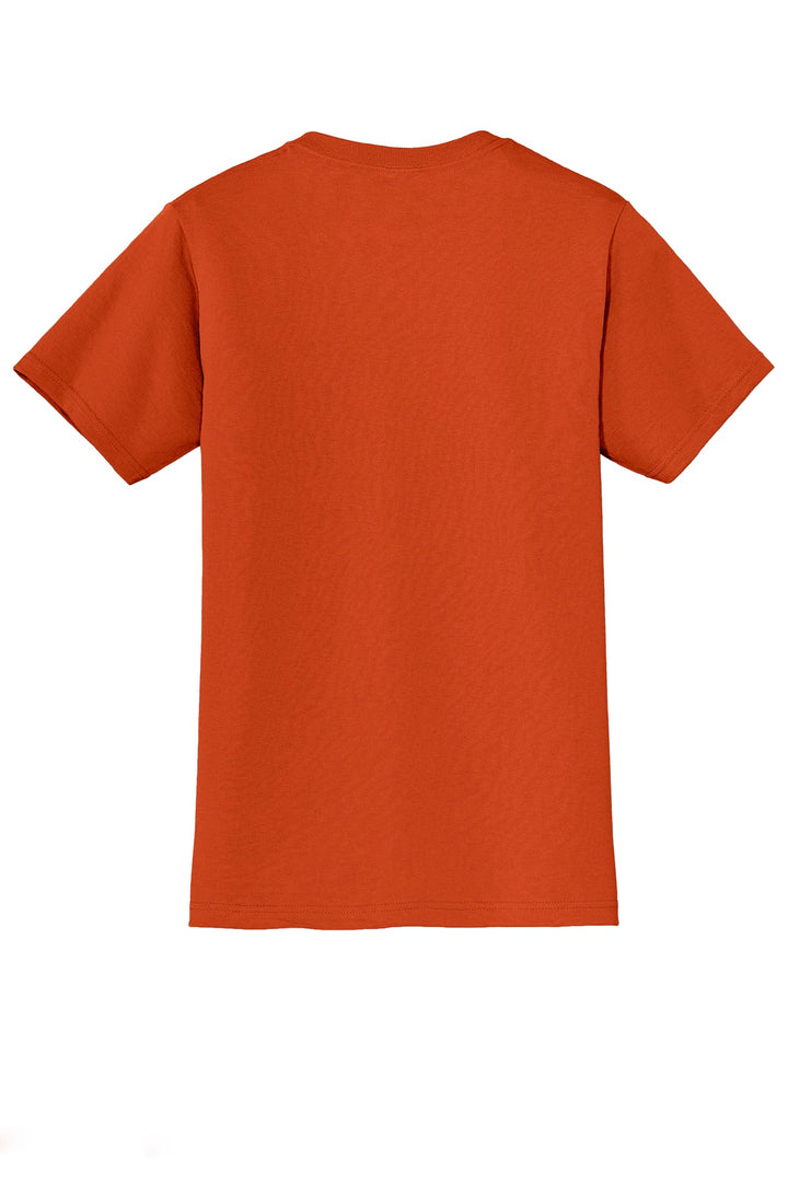 Rear View of Burnt Orange Jerzees - Dri-Power 50/50 Cotton/Poly Pocket T-Shirt. 29MP