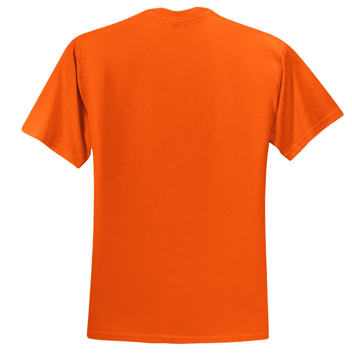 Rear View of Burnt Orange Jerzees - Dri-Power 50/50 Cotton/Poly T-Shirt. 29M