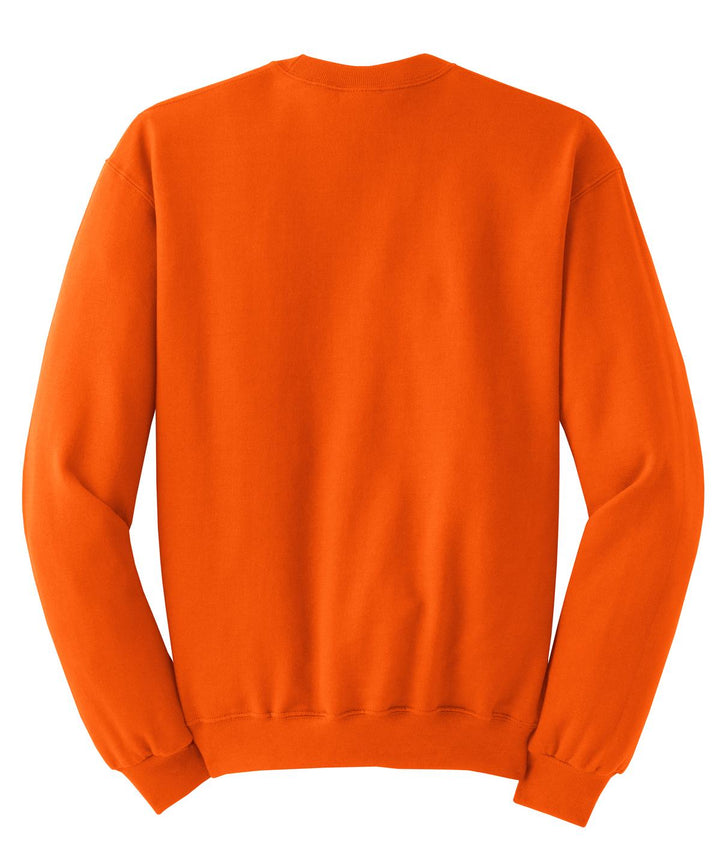 Rear View of BurntOrng Jerzees - NuBlend Crewneck Sweatshirt. 562M