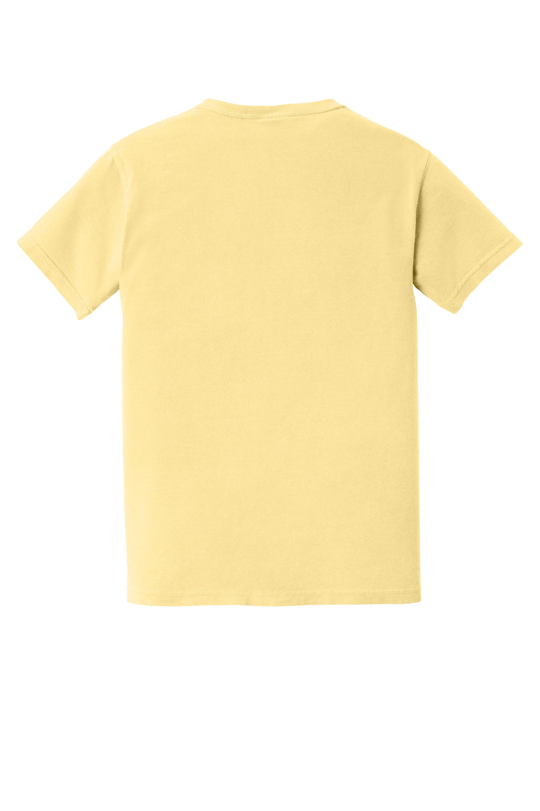 Rear View of Butter COMFORT COLORS Heavyweight Ring Spun Pocket Tee. 6030